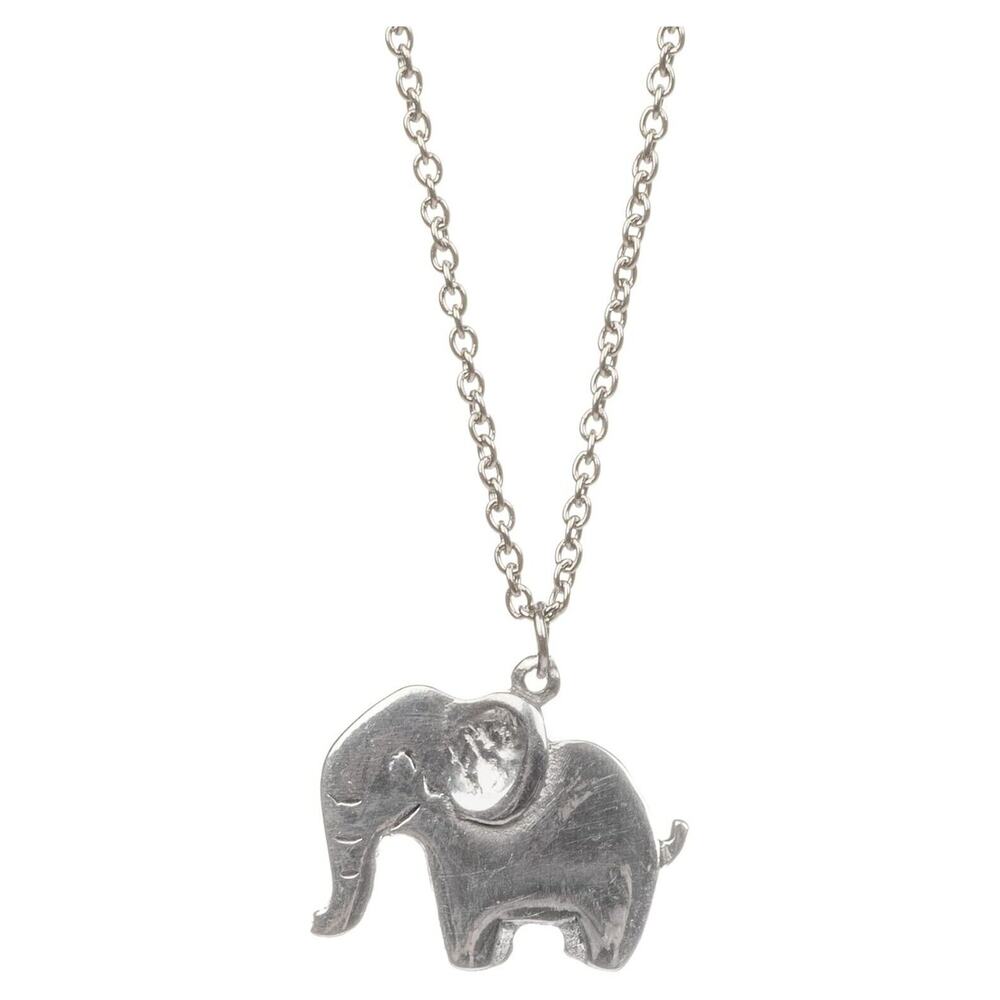 Shag Wear Womens Pewter Spirit Animal Silver Pendant Necklace - Elephant NEW
